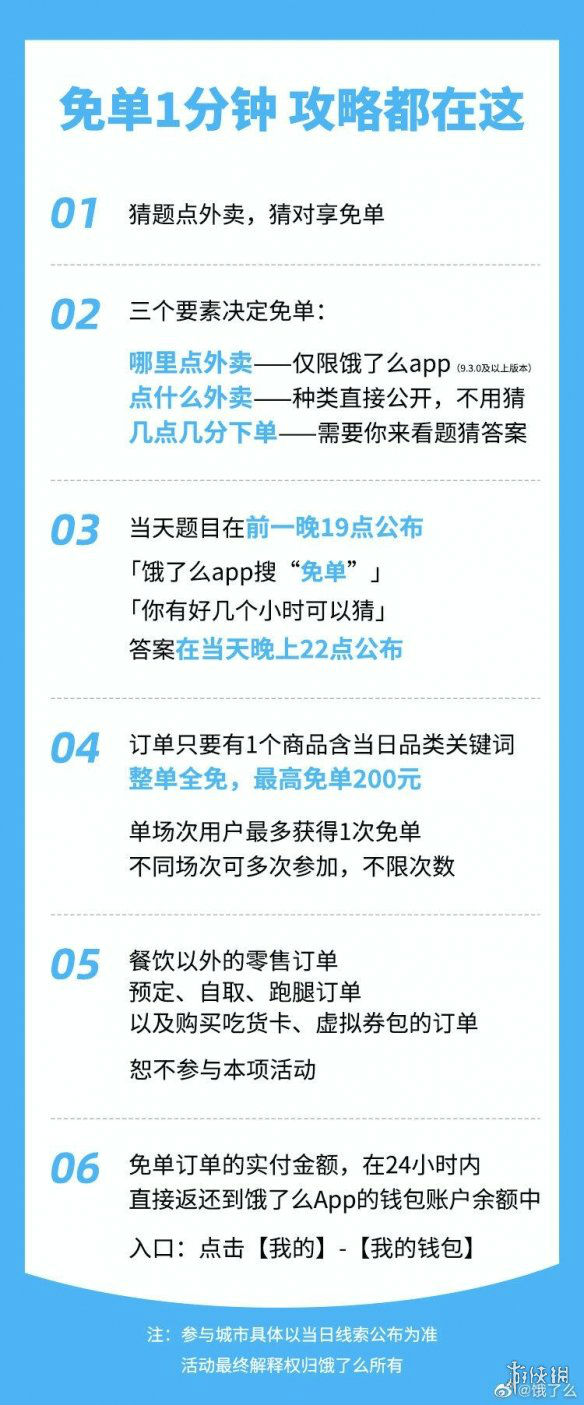 餓了么免單一分鐘6.23答案時間  餓了么今天免單時間