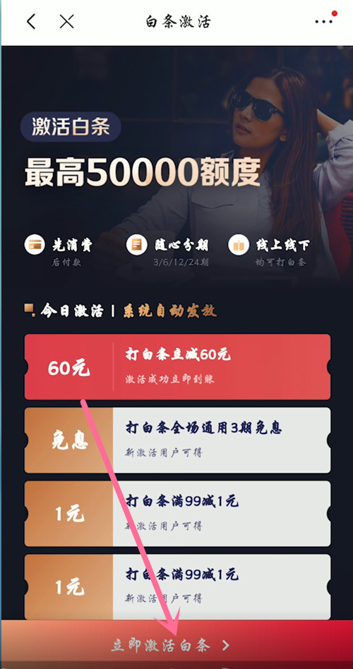 京東白條在哪里開通