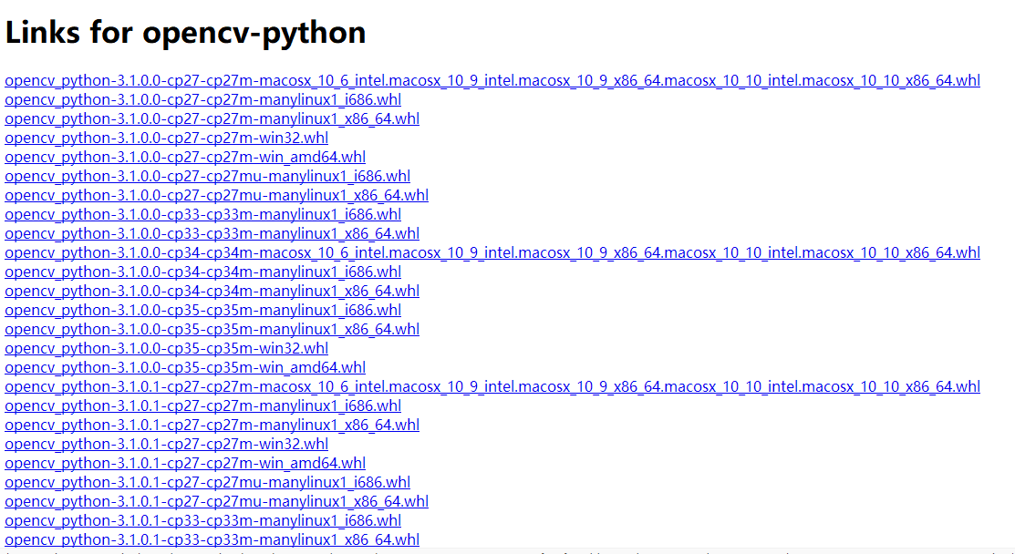 Python下opencv庫的安裝過程及問題匯總