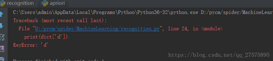 解決Python字典查找報Keyerror的問題