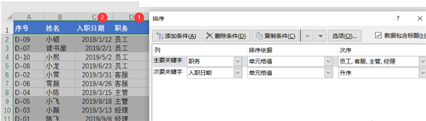 WPS Excel利用自定義序列方法進行排序技巧