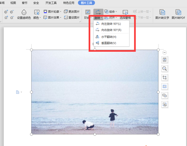 WPS中Word如何旋轉(zhuǎn)圖片？WPS中Word旋轉(zhuǎn)圖片辦法