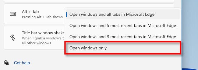 怎么阻止Windows11在Alt+Tab中顯示邊緣選項卡？