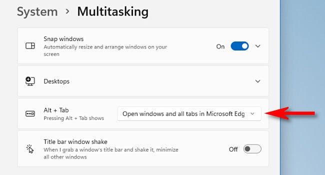 怎么阻止Windows11在Alt+Tab中顯示邊緣選項卡？