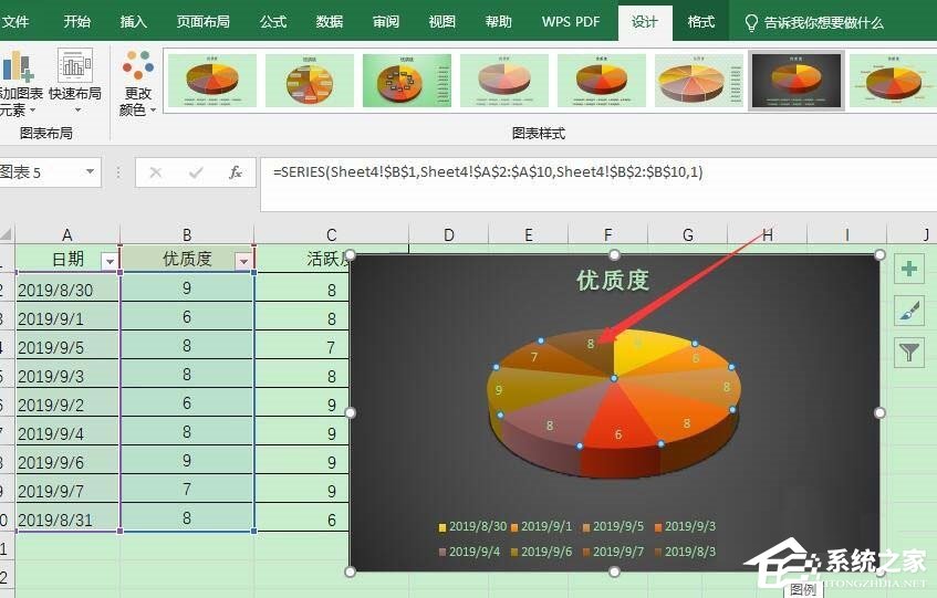 WPS怎么將Excel表格數(shù)據(jù)轉(zhuǎn)成三維立體餅圖？