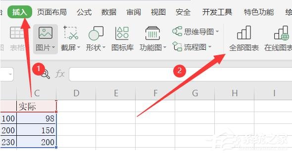 wps表格中怎么轉換柱形圖?wps表格轉換柱形圖的方法