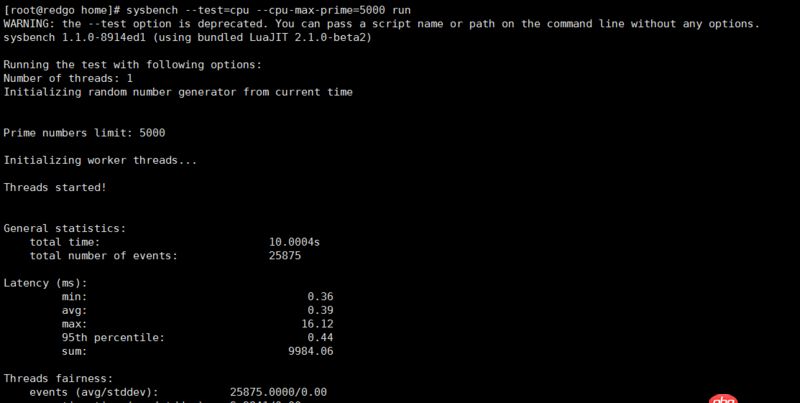 mysql - sysbench cpu測試的結果看不懂，求解