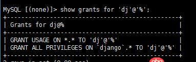 django - mysql權限問題