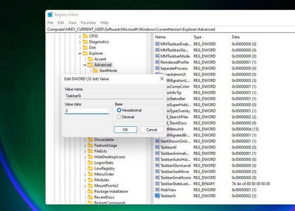 Win11任務(wù)欄大小怎么更改 Win11更改任務(wù)欄大小的設(shè)置方法