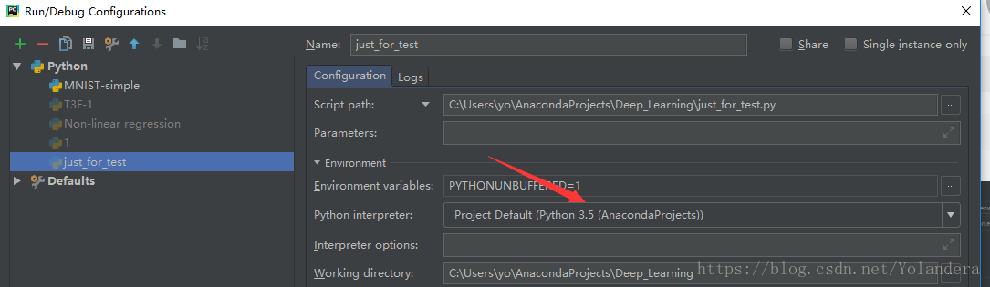 python 中關于pycharm選擇運行環境的問題