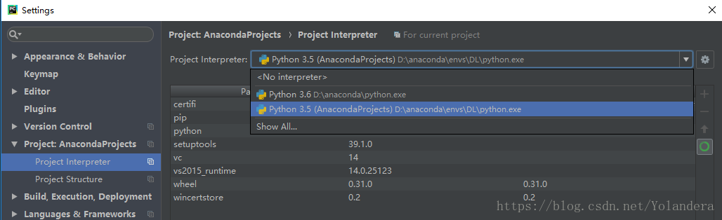 python 中關于pycharm選擇運行環境的問題