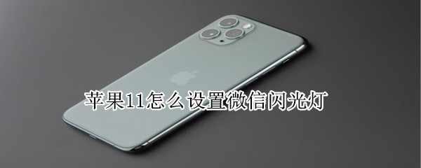 蘋果11微信閃光燈怎么設置