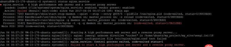 python - nginx+uwsgi啟動提示 nginx: [emerg] unknown directive "socket"?如何解決？