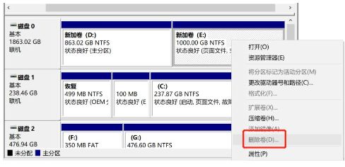Win10想刪除磁盤卷，提示無法刪除該怎么辦？刪除磁盤卷解決方法
