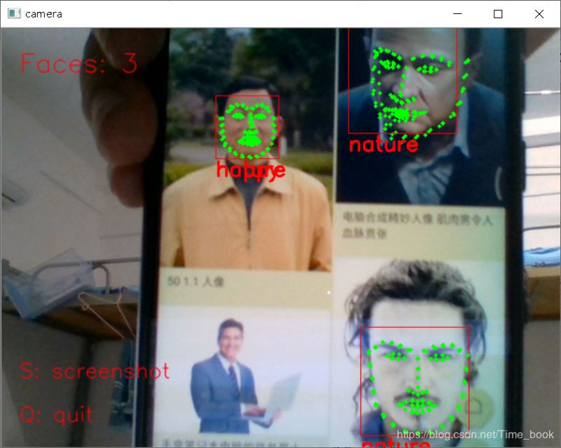Python+Dlib+Opencv實(shí)現(xiàn)人臉采集并表情判別功能的代碼
