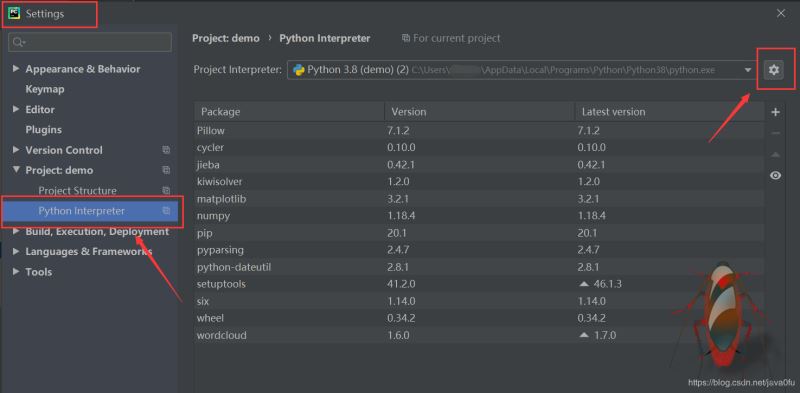 Pycharm中安裝wordcloud等庫失敗問題及終端通過pip安裝的Python庫如何添加到Pycharm解釋器中(推薦)