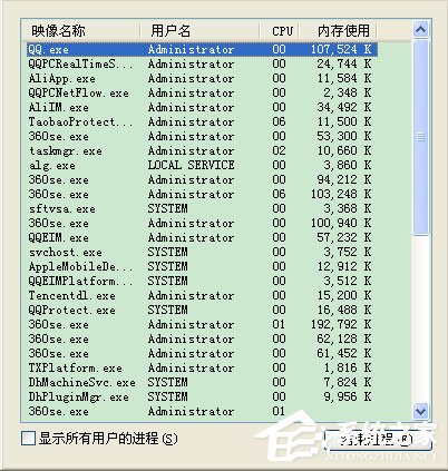 WinXP系統(tǒng)任務(wù)管理器顯示不全如何解決？