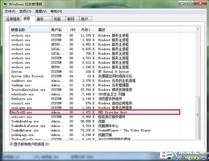 Win7系統wmiprvse.exe占用cpu高如何禁用？