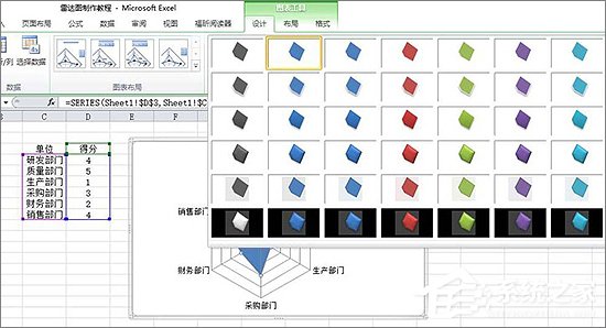 Excel表格中如何制作雷達圖表？Excel中制作雷達圖表教程