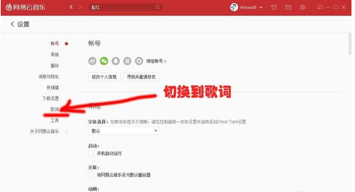 網(wǎng)易云音樂怎么更改歌詞設(shè)置 更改歌詞設(shè)置步驟分享