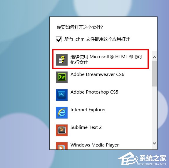 Win8系統(tǒng)CHM文件打不開的解決方法