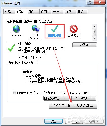 Win7網(wǎng)頁(yè)提示試圖打開受信任站點(diǎn)怎么辦？