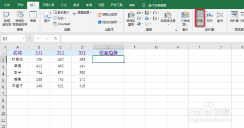 excel制作銷量趨勢折線圖方法介紹