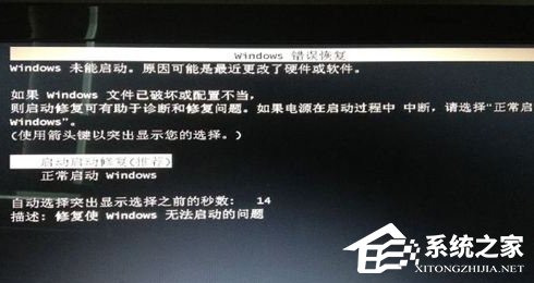 Win7系統出現Windows錯誤恢復該怎么辦？