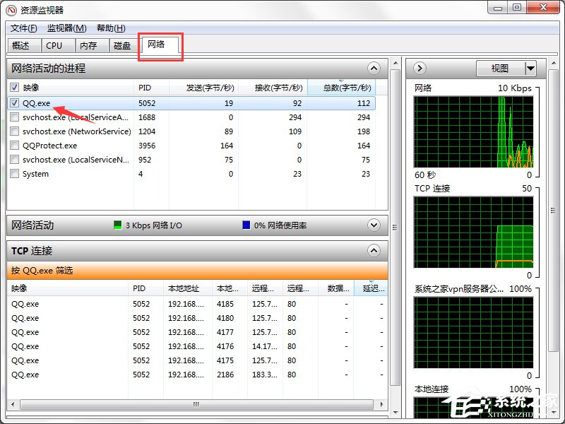 在Win7系統中怎么查看QQ好友IP地址？