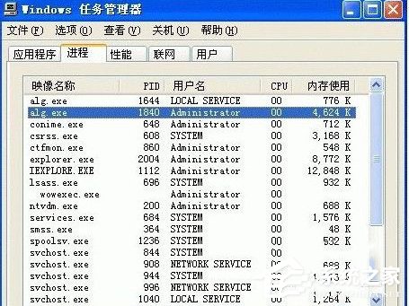 WinXP系統(tǒng)中alg.exe是什么進程？