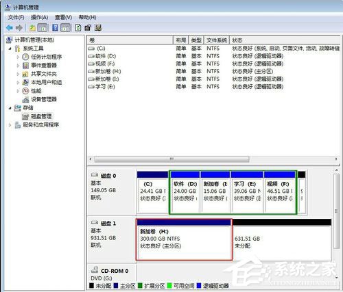 Win7系統(tǒng)如何給移動(dòng)硬盤分區(qū)？Win7系統(tǒng)給移動(dòng)硬盤分區(qū)的方法