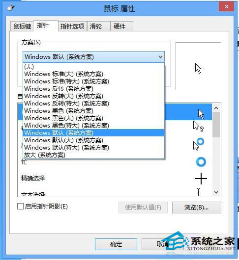 Win8鼠標(biāo)指針怎么換？Win8改鼠標(biāo)指針的方法