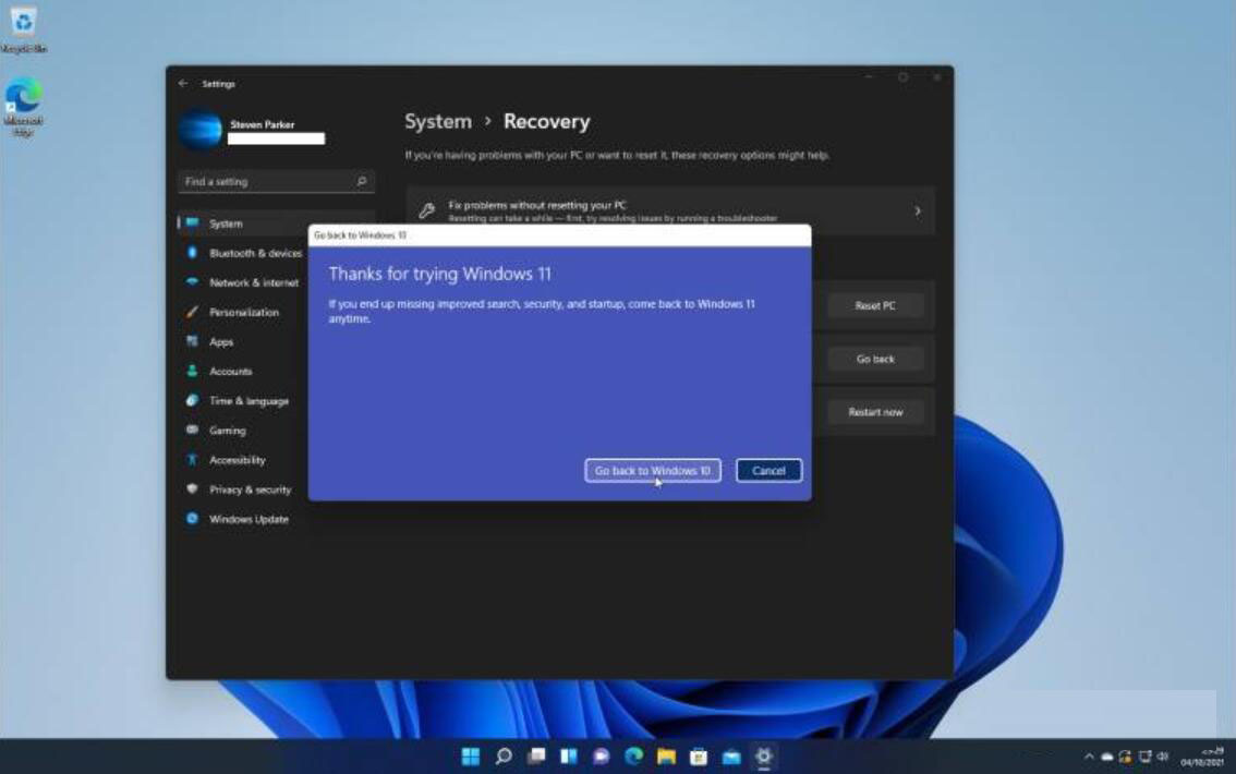 Win11怎么恢復Win10而不影響文件