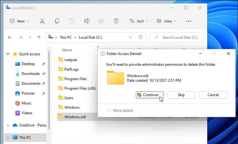 Win11可以刪除Windows.old文件嗎?刪除Windows.old文件的具體方法