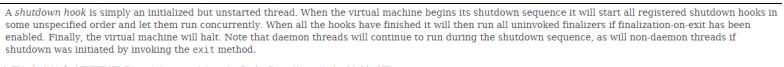 java虛擬機鉤子關閉函數addShutdownHook的操作