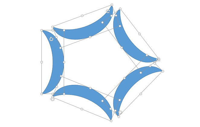 使用PPT設(shè)計(jì)出月牙形環(huán)形圖表達(dá)具體操作步驟
