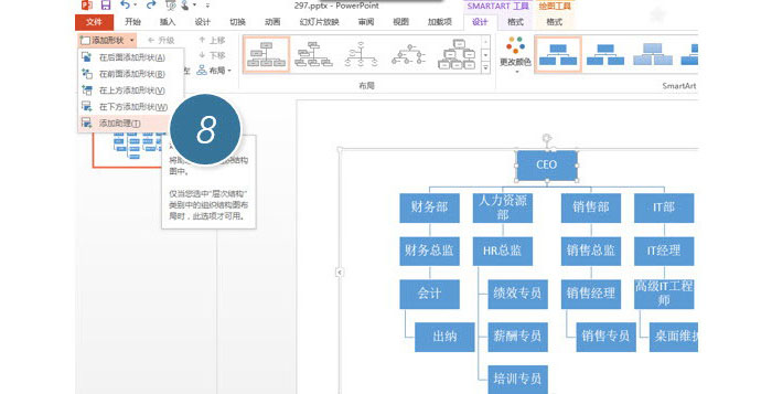 PPT中快速產(chǎn)生一個(gè)復(fù)雜組織架構(gòu)圖具體操作步驟
