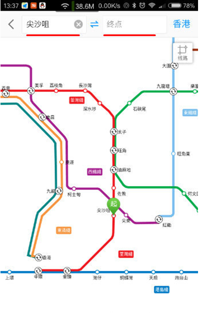 高德地圖查看地鐵線路的簡單操作