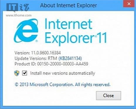 微軟為Win8.1版IE11發(fā)布修復(fù)補(bǔ)丁?