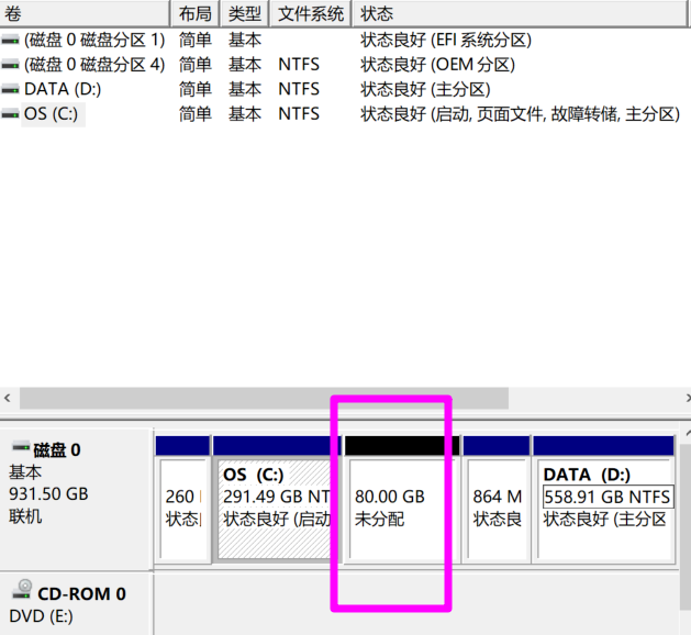 Win10系統為磁盤新增分區具體操作流程