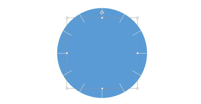 PPT制作出時鐘表面刻度具體操作步驟