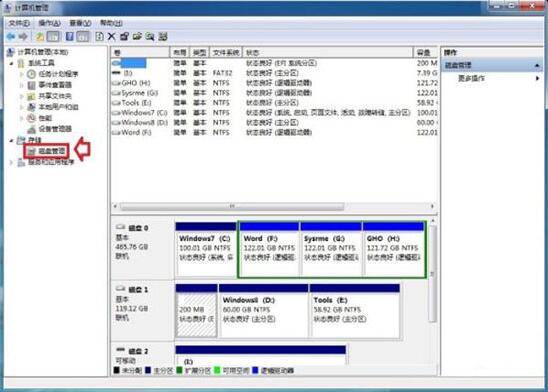win7電腦中提示磁盤處于脫機(jī)狀態(tài)具體操作步驟