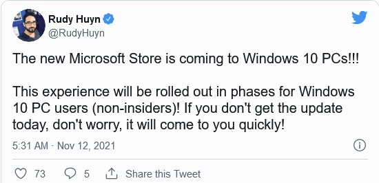 微軟宣布win11商店正式向windows10用戶開放