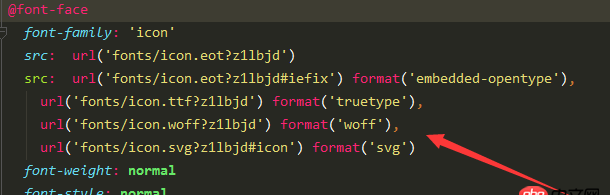 javascript - stylus格式的圖標(biāo)字體里url無(wú)法解析