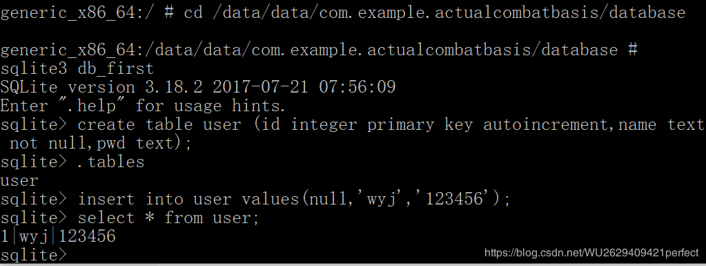 Android如何通過命令行操作Sqlite3數據庫的方法