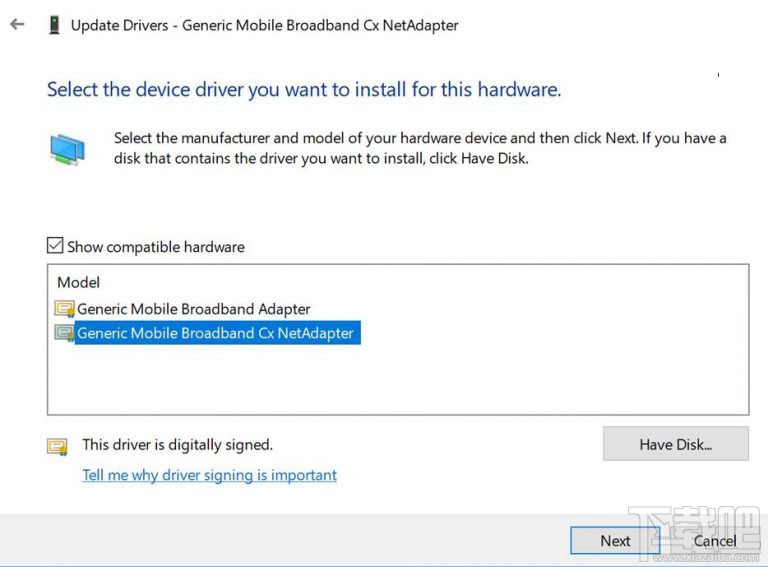 Windows 10 Build 17655怎樣通過Net Adapter框架的移動寬帶（MBB）USB類驅動程序連接？