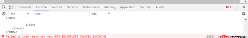 javascript - 使用vue-cli有個報錯ERR_INCOMPLETE_CHUNKED_ENCODING