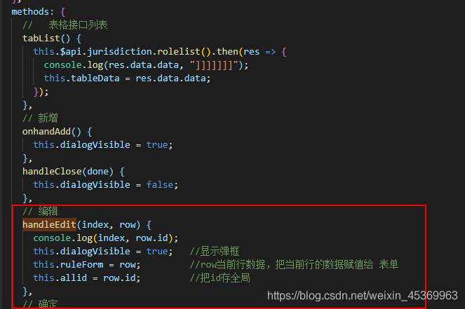 vue+elementui 實現新增和修改共用一個彈框的完整代碼