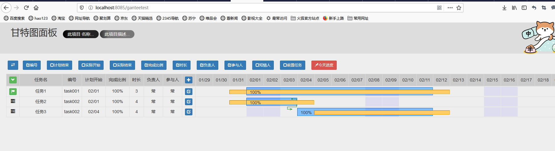 springboot+thymeleaf+mybatis實(shí)現(xiàn)甘特圖的詳細(xì)過程