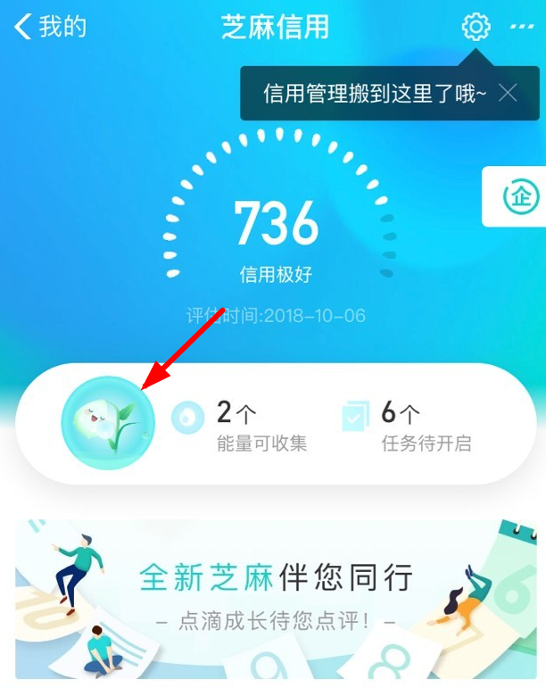 支付寶APP中查看信用能量的操作步驟